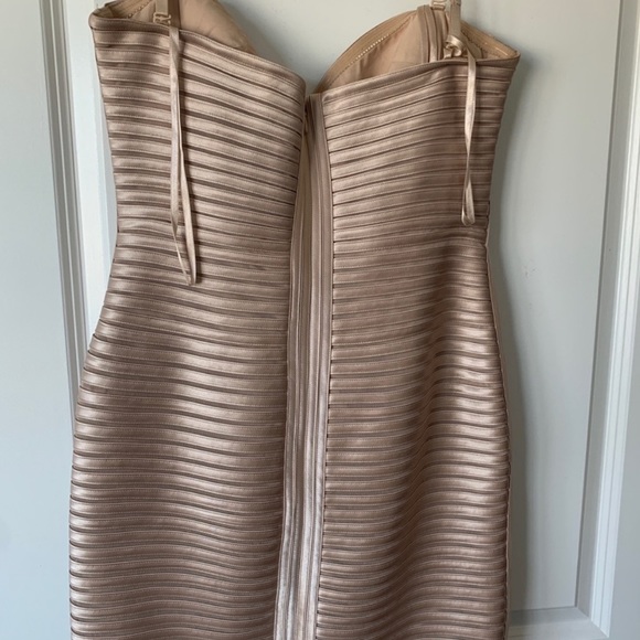 BCBGMaxAzria Strapless Nude Bandage Dress - Picture 3 of 3